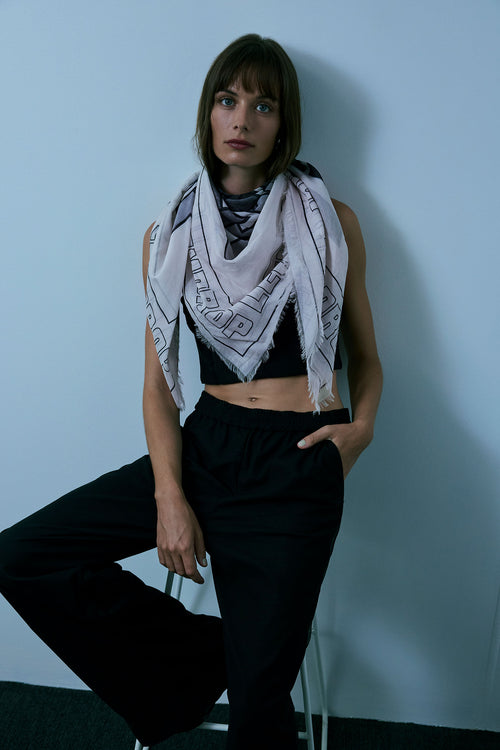 Lendrop Scarf - Black / White