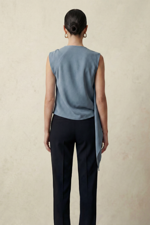 LAURENT TWISTED TOP - SLATE