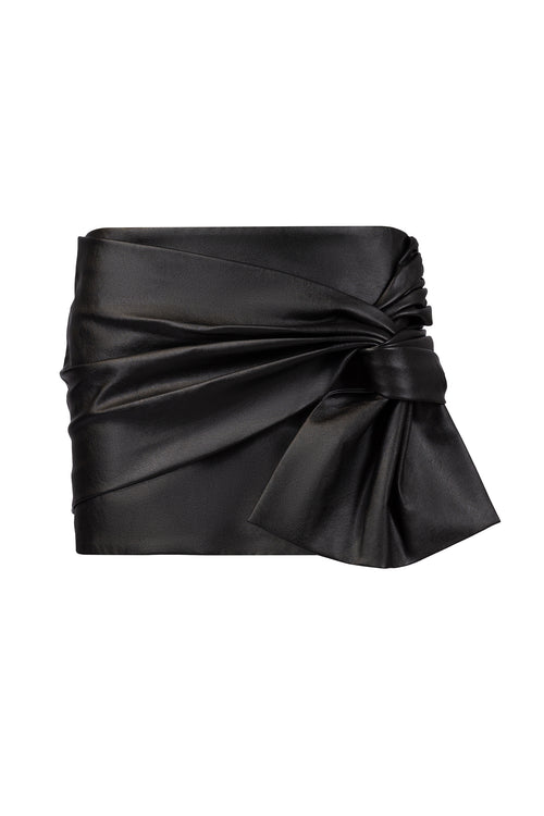 YOKO LEATHER MINI SKIRT black
