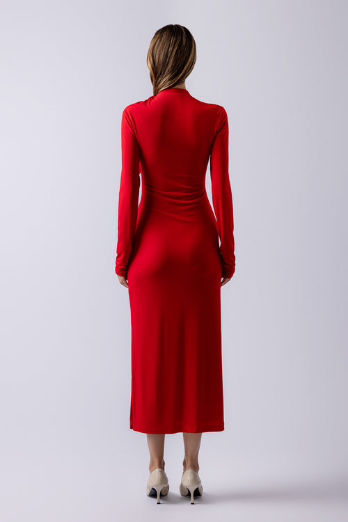 YUNA DRESS RED