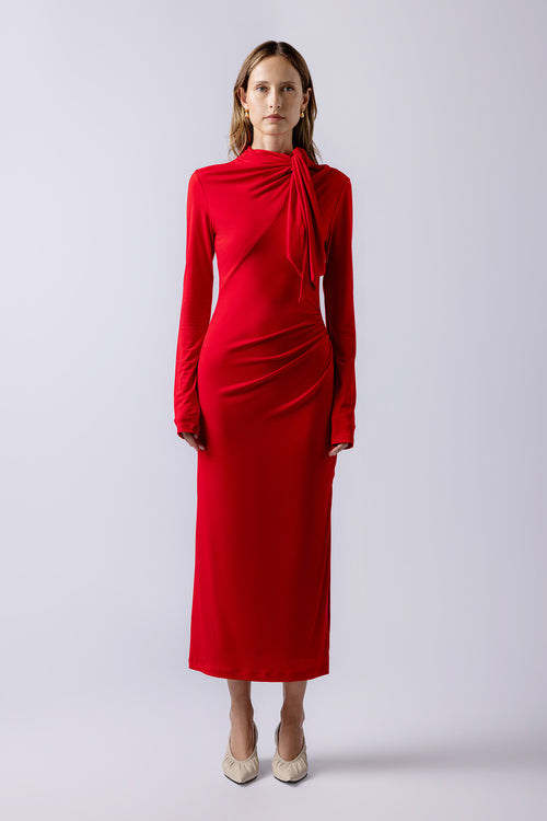 YUNA DRESS RED