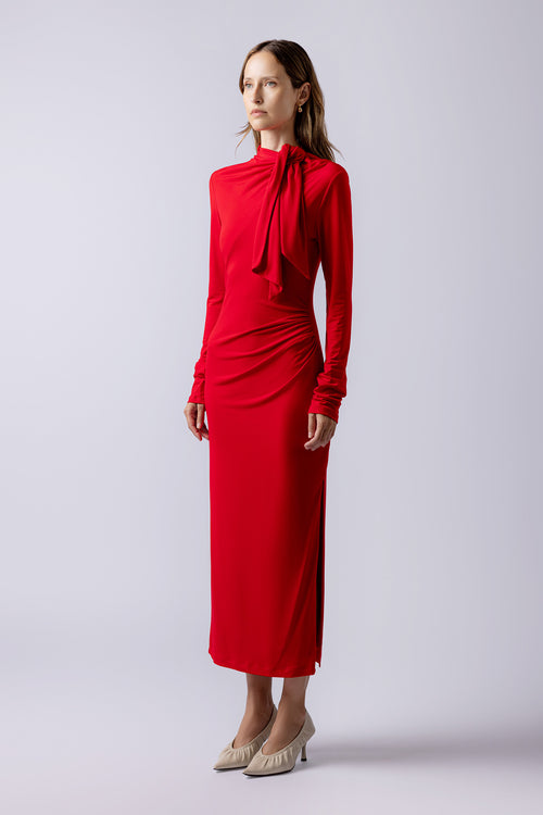 YUNA DRESS RED