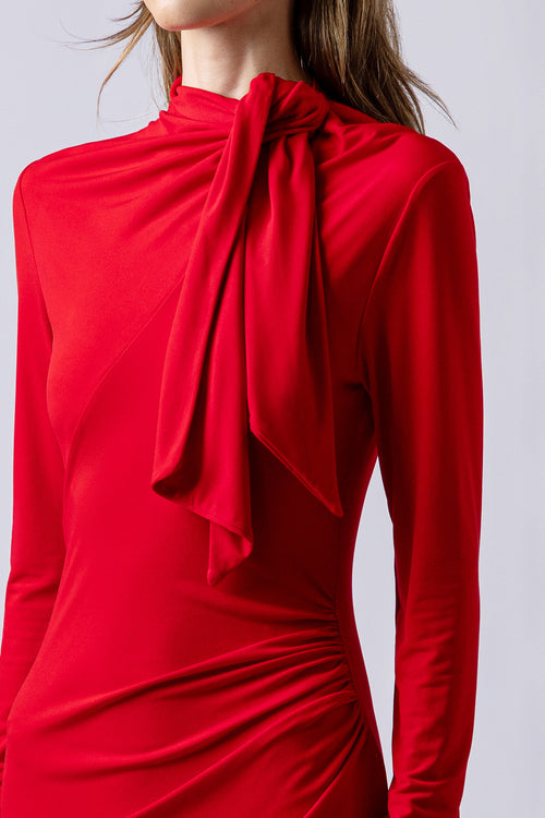 YUNA DRESS RED