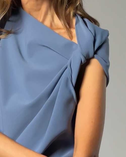 LAURENT TWISTED TOP - SLATE