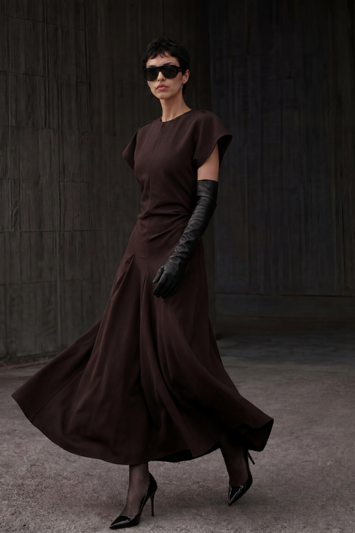 FREYA DRESS - ESPRESSO