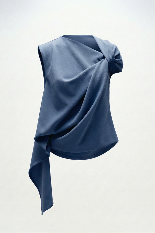 LAURENT TWISTED TOP - SLATE