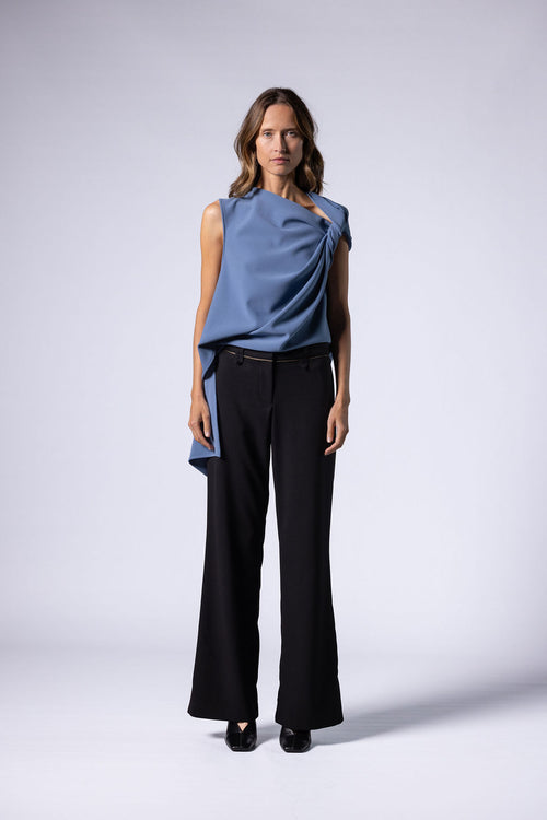 LAURENT TWISTED TOP - SLATE