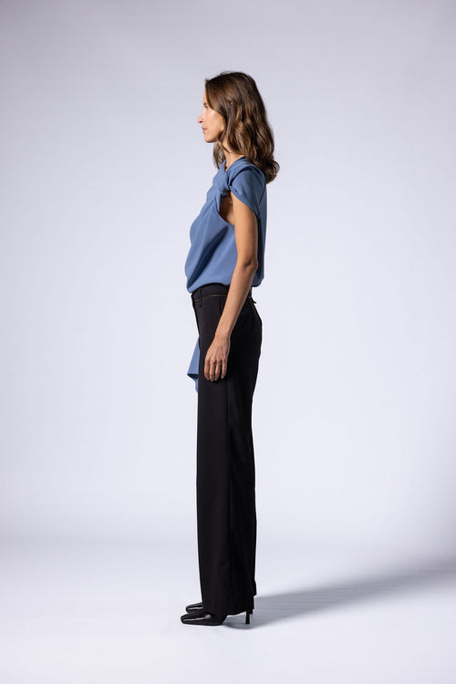 LAURENT TWISTED TOP - SLATE